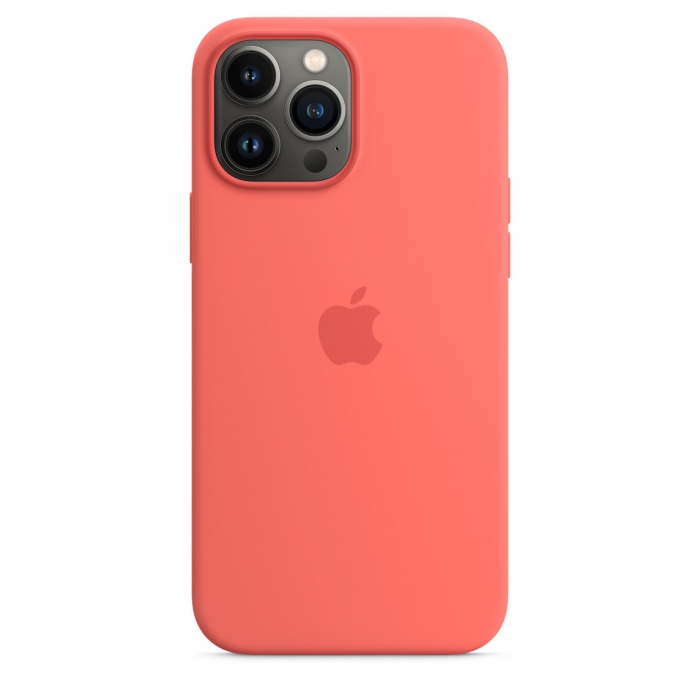 Coque en silicone avec MagSafe pour iPhone 13 Pro Max - Pomelo rose